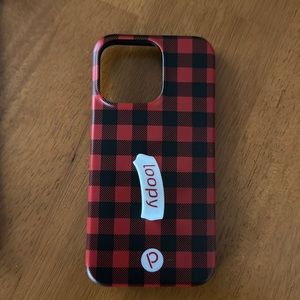 Loopy Red Buffalo Plaid case for iPhone 13 Pro, Like New
